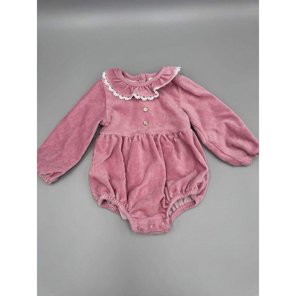Ted Baker Girls Pink One Piece Romper Long Sleeve Size 12 Months 12M